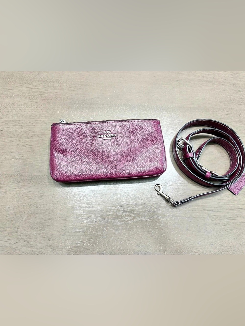 Coach Double Zip Crossbody in Purple